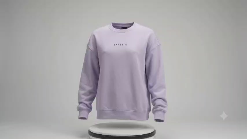 SKYLITE® Lavender Oversized Sweatshirt | Minimal Streetwear